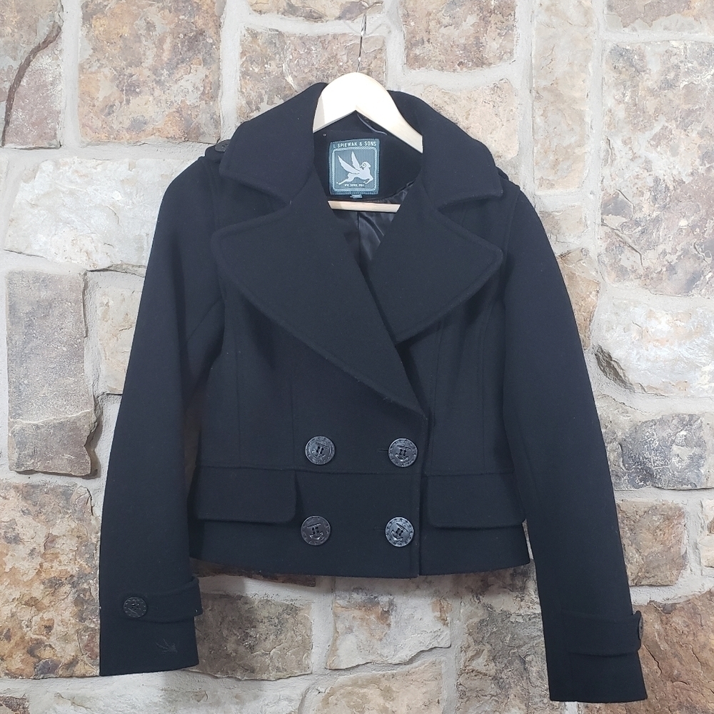 I Spiewak & Sons XS Cropped Wool Jacket Coat